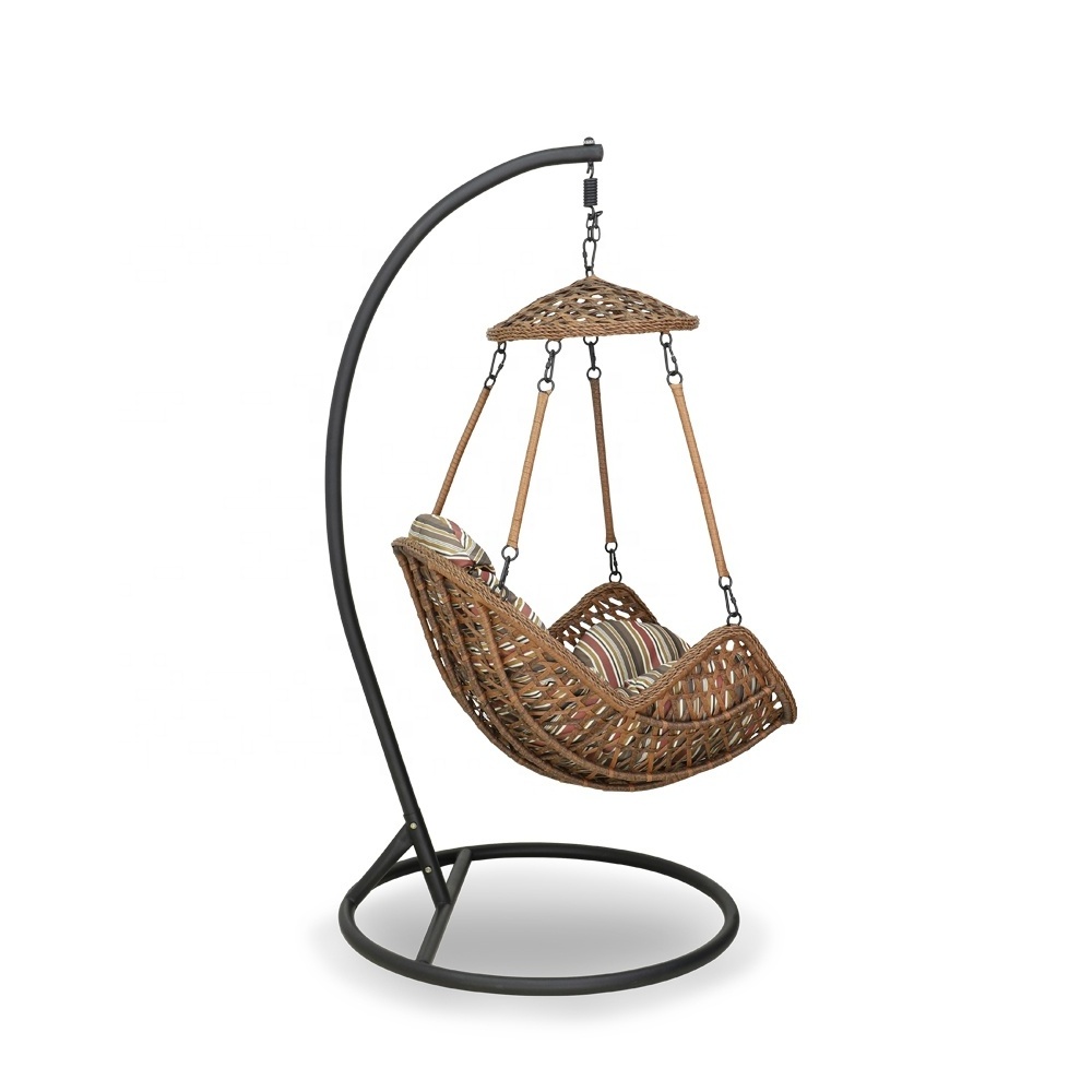 Cheap Garden Outdoor Hanging Rattan Egg Chair Leisure Wicker Patio Garden Hammock Swing Chair  with new design