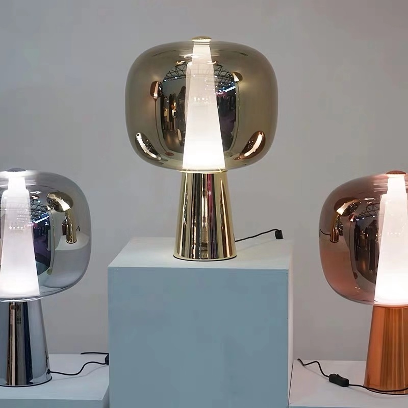 Nodic LED glass table lamp luxury modern table lamps as a mushroom