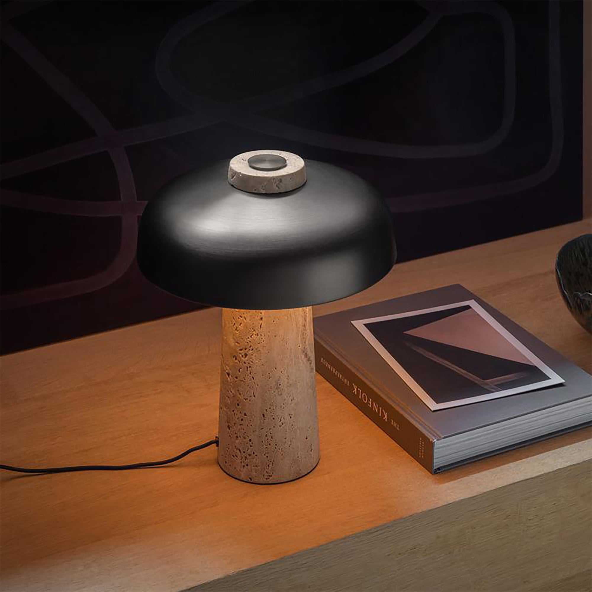 wood Mushroom lamp creative design lighting fixtures led Touch control table light night sleep lamps decorative atmosphere