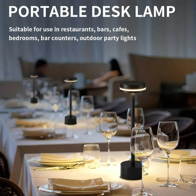 lamp led cordless bedroom living room bedside bar rechargeable lampes de table usb charging table lamp light for home hotel deco