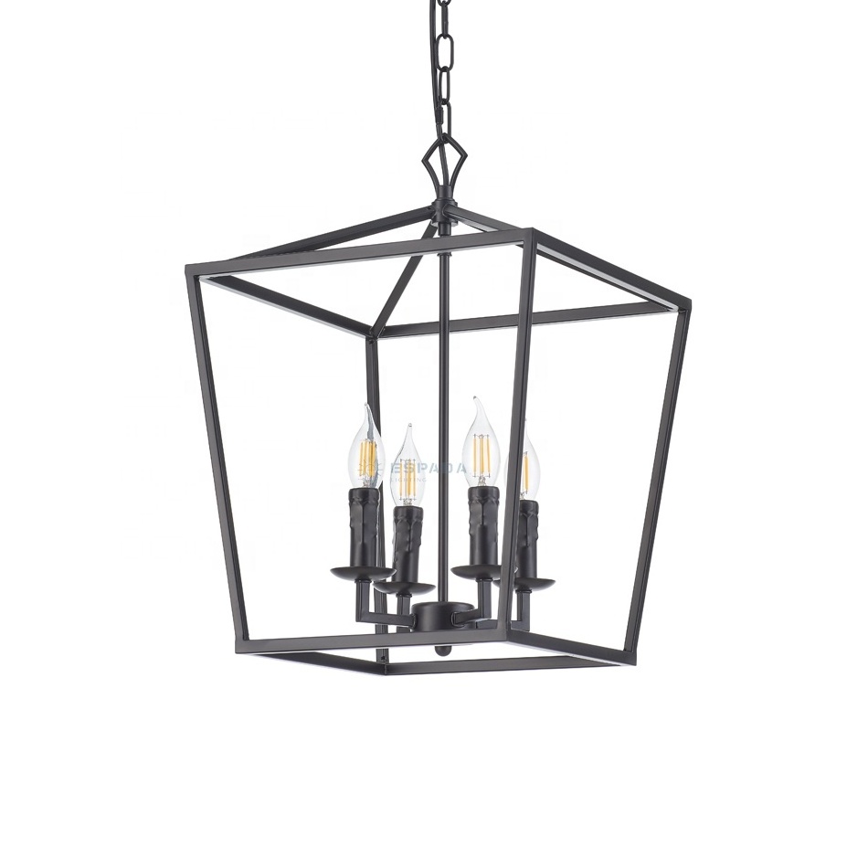 Industrial Lighting Antique Openwork Foyer Lantern 4-light Hallway Entrance Kitchen Island Hanging Ceiling Pendant light