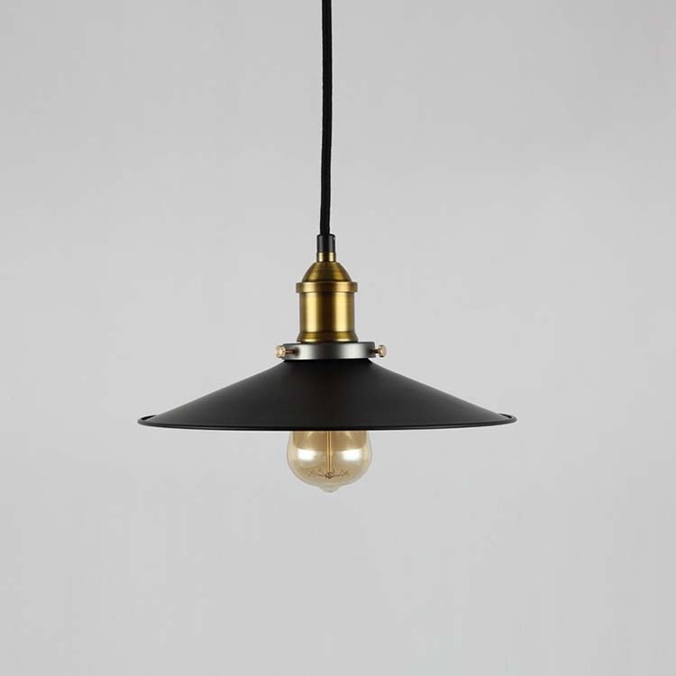 kc fcc Industrial Matte Black Metal Shade Pendant Light Rustic Farmhouse Style Retro Vintage Hanging Light