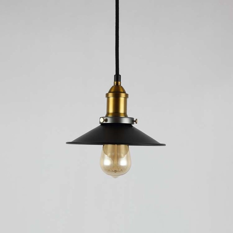 kc fcc Industrial Matte Black Metal Shade Pendant Light Rustic Farmhouse Style Retro Vintage Hanging Light