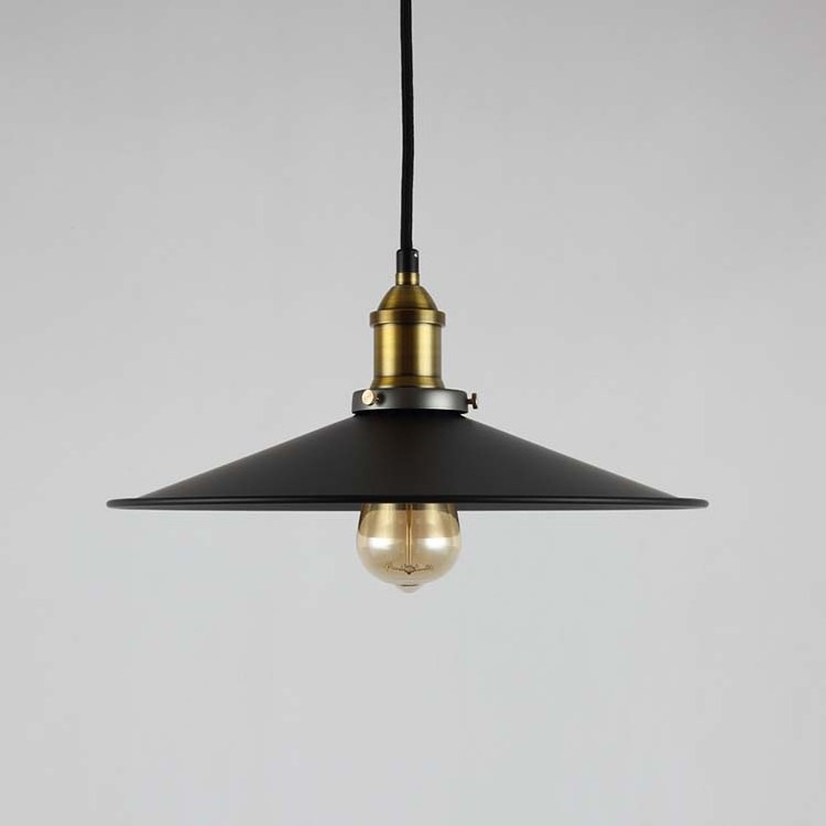 kc fcc Industrial Matte Black Metal Shade Pendant Light Rustic Farmhouse Style Retro Vintage Hanging Light