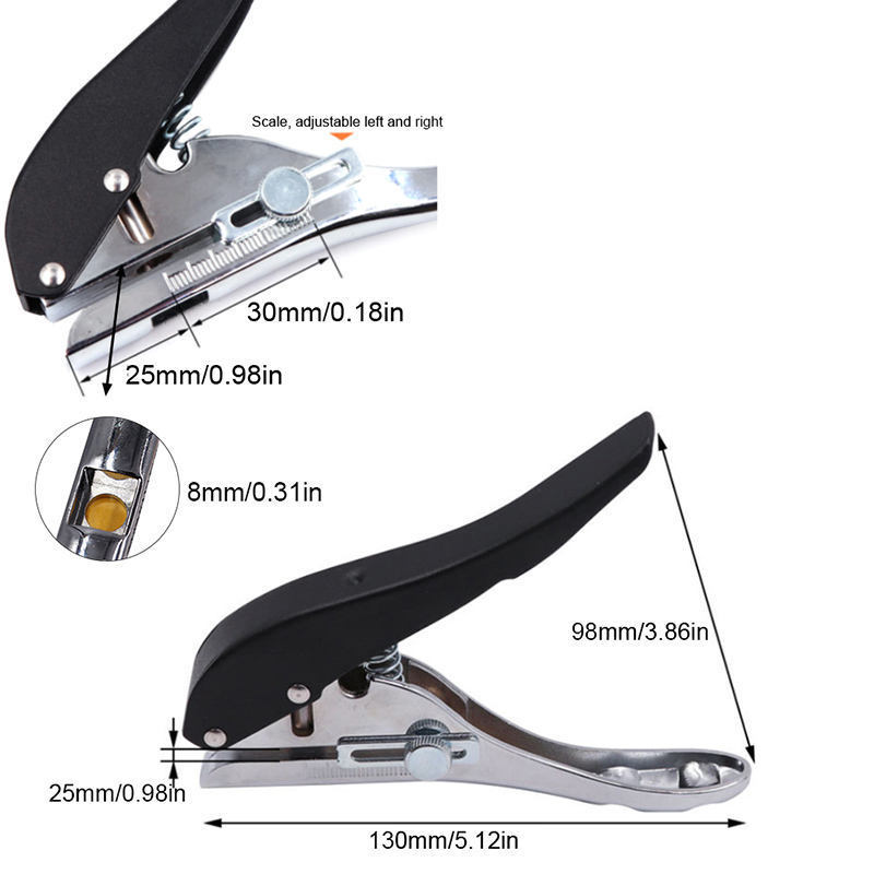 Manual Circle Hole Punch Tool for ID Cards PVC Cards Badge Photos