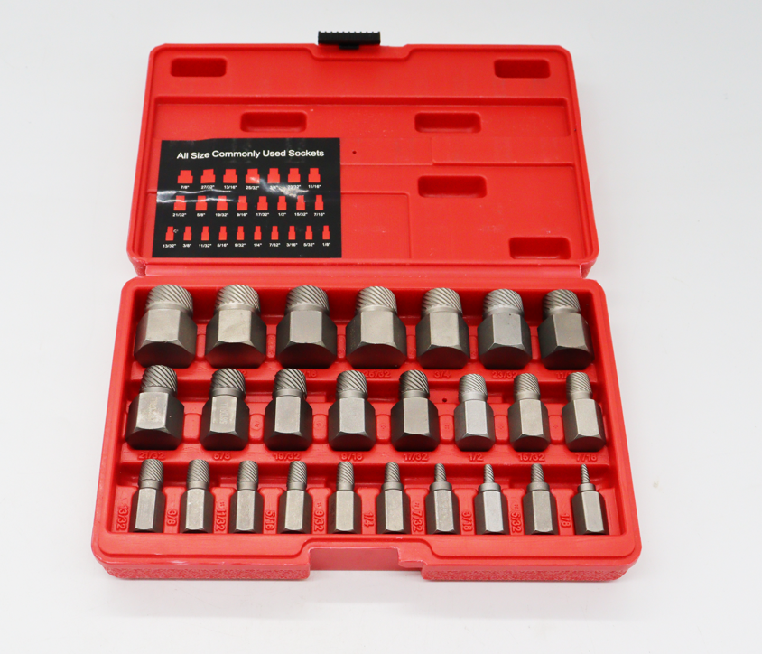 25pcs Hex head multi spline screw Extractor remover /screw bolt damaged broken nut extractor remover