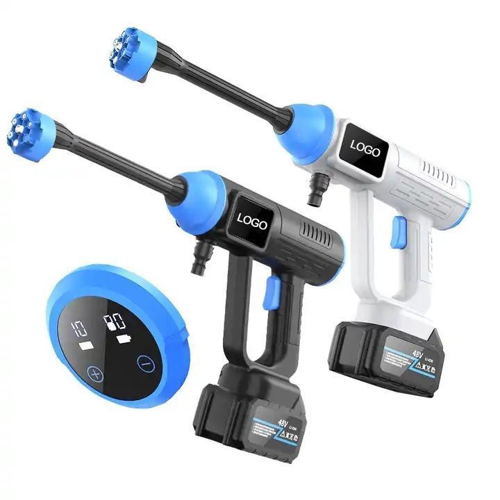 48V High Pressure Cordless Car Washer Wireless Wash Spray Gun Lithium Battery Portable Car Washing Gun