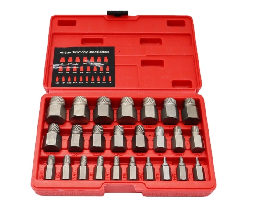 25pcs Hex head multi spline screw Extractor remover /screw bolt damaged broken nut extractor remover