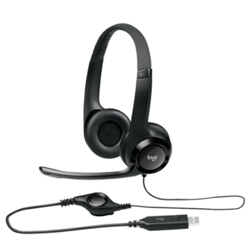 Original For Logitech H390 Wired Computer USB Headset With Noise Reduction and Volume/Mute Control Earphone