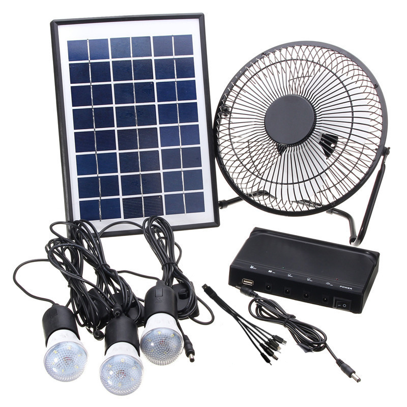 Solar energy solar fan with Convenient Solar generator kit