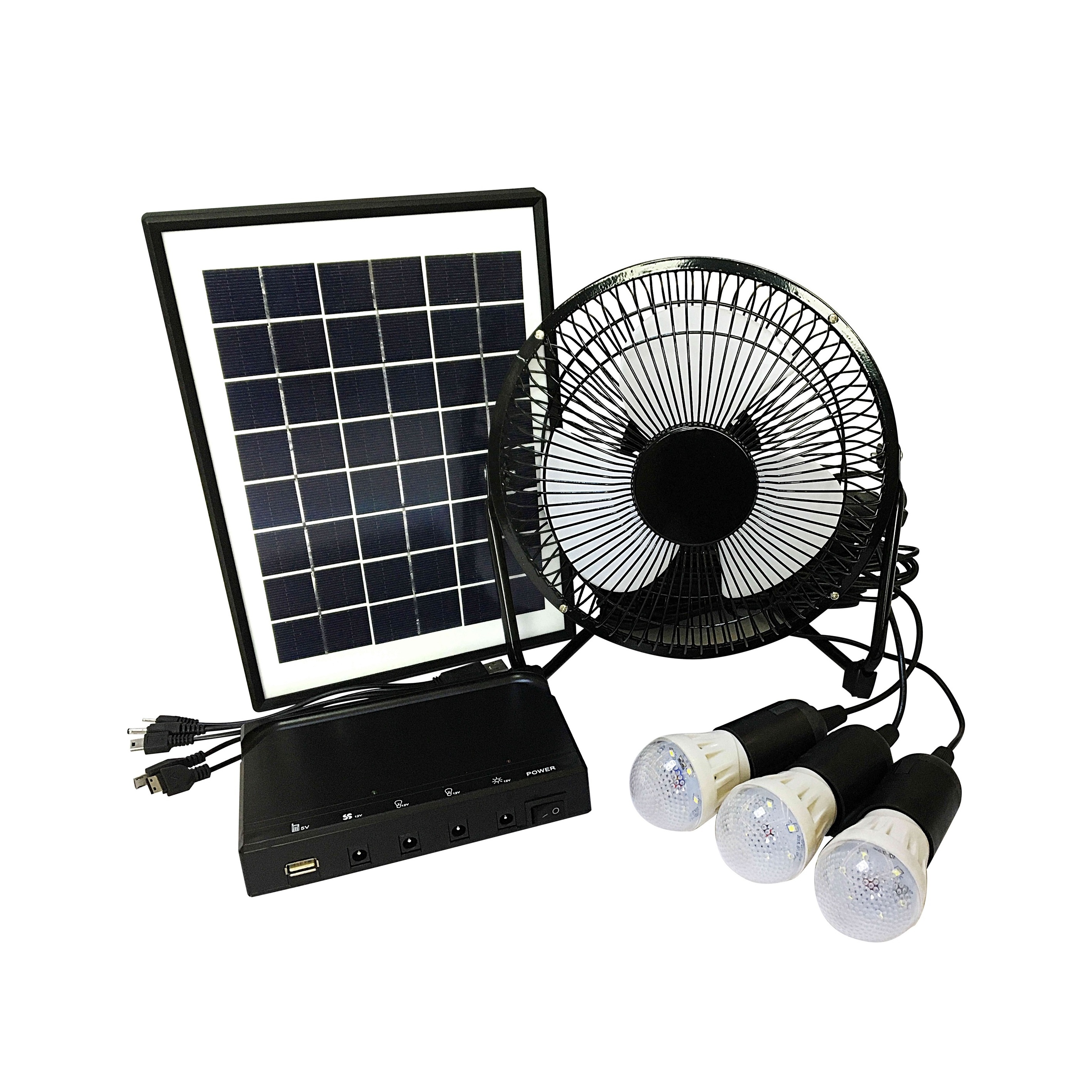 solar battery home mini solar panels energy system kit 10w 30w portable small solar fan lighting  system 10w for home