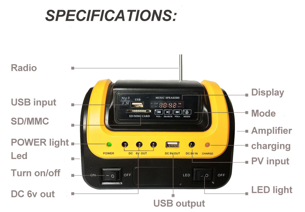 Solar Panel Kit Solar Power System With Lithium Battery Off Grid Solar System mini solar home lighting system portable