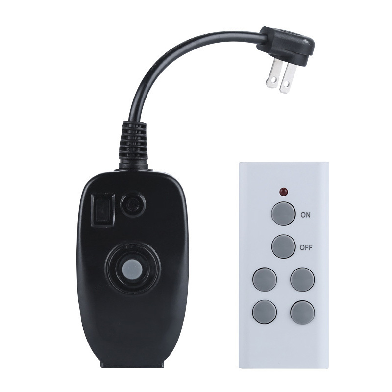 US Plug Outdoor Remote Control Waterproof Socket and Switch