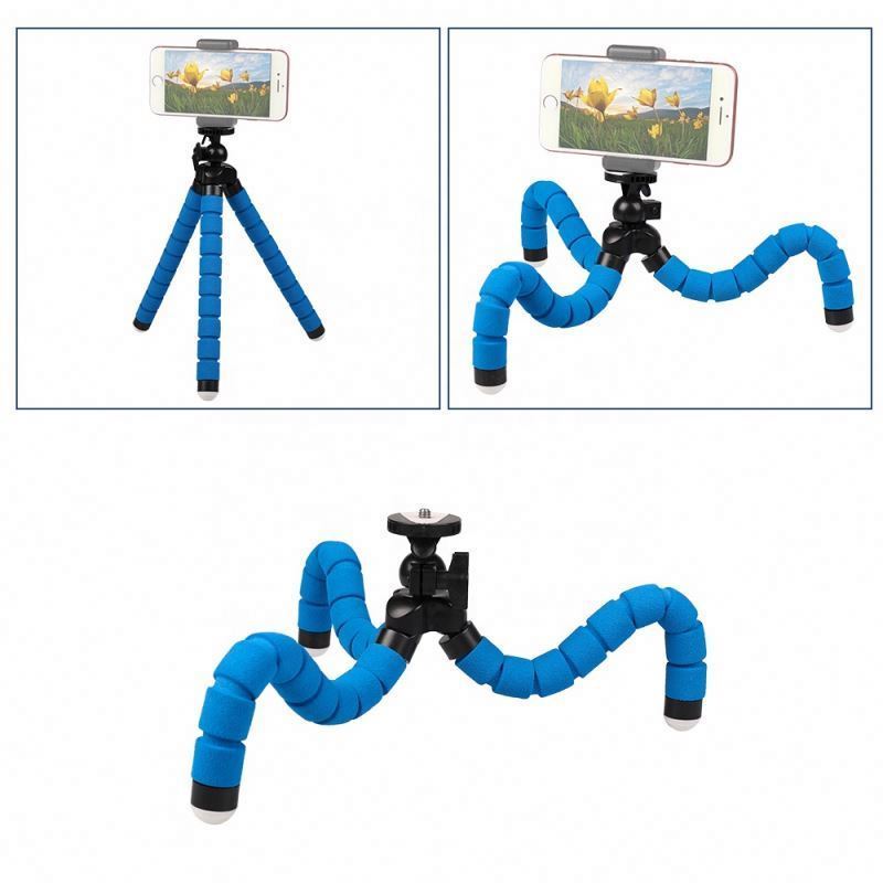 dslr Manufacturer Hot selling Medium Size Flexible Sponge Octopus Tripod with Phone Clip Holder for Mobile Phones Gopros Camera