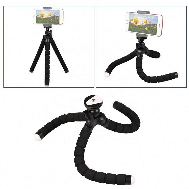 dslr Manufacturer Hot selling Medium Size Flexible Sponge Octopus Tripod with Phone Clip Holder for Mobile Phones Gopros Camera