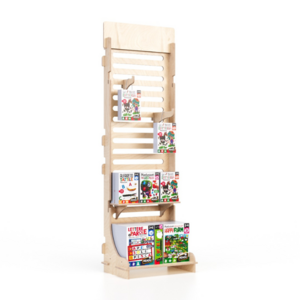 Wooden Display Shelf Adjustable Shelves Interlocking Wooden Wall Flooring Display for Table Games Shops