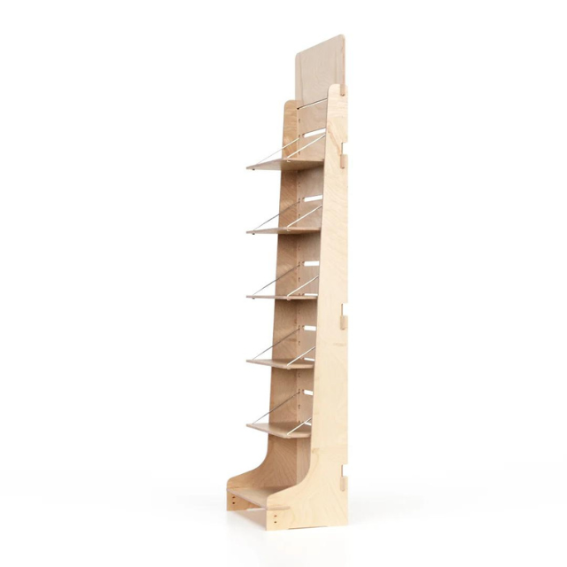 Versatile and Customizable Wood Shelves Display Eco Friendly Italian Modern Wooden Display stand for Fashion and Clothing Store