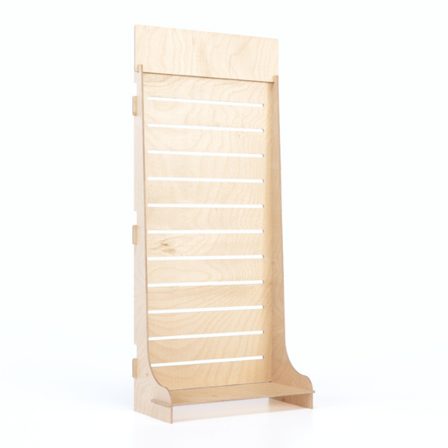 Custom Display Stands 72x165cm Adjustable Shelves Hooks Clothing Toys Wooden Display Rack for Store