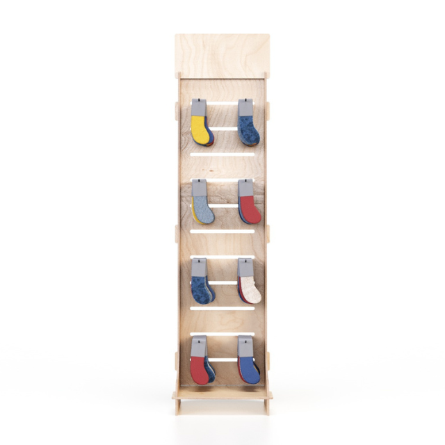 Top Sale Italian Fully Customizable 40x165cm Shelves and Hooks Wooden Display for Trade Show