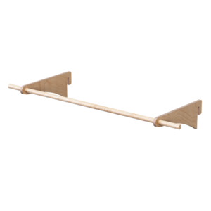 Top Made in Italy Interlocking Customizable Large Wooden Hooks and Round Bars for Wall Display Stand