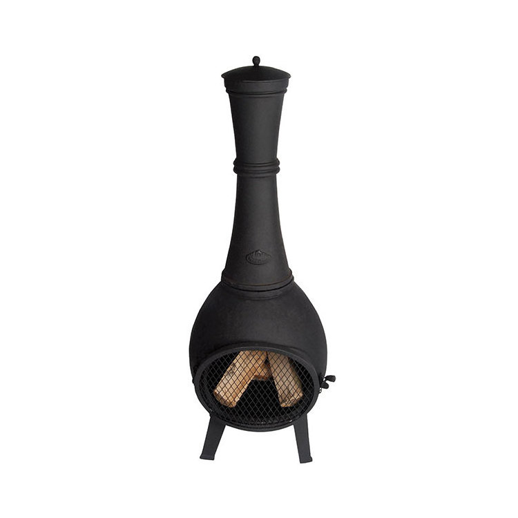 Esschert Design Home Garden Outdoor BBQ Brazier Beer Bottle Shaped Fire Pit cast iron fireplace