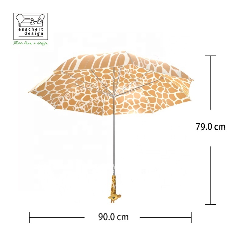 Giraffe head shape umbrella handle straight manufacturer fashion full body small wholesale price large outdoor big umbrella