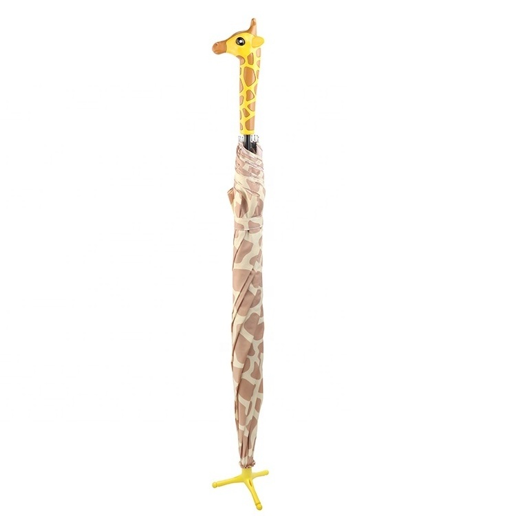 Giraffe head shape umbrella handle straight manufacturer fashion full body small wholesale price large outdoor big umbrella