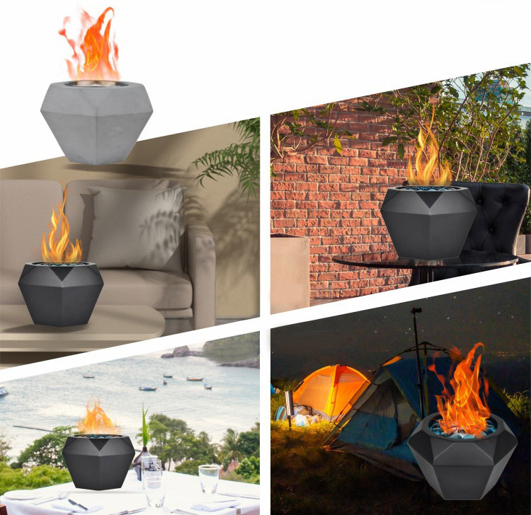 Esschert Design Superior Quality Portable Mini Tabletop Fire Pit Fireplace mgo tabletop fireplace fire bowl for indoor