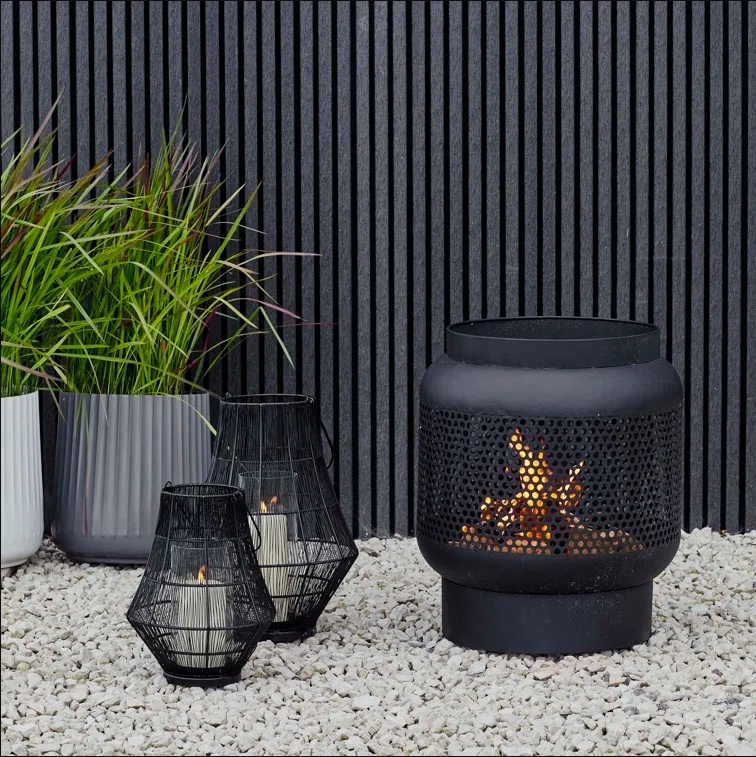 Custom steel modern outdoor garden patio wood burning rust fireplace real fire burner firebowl fire pit baskets