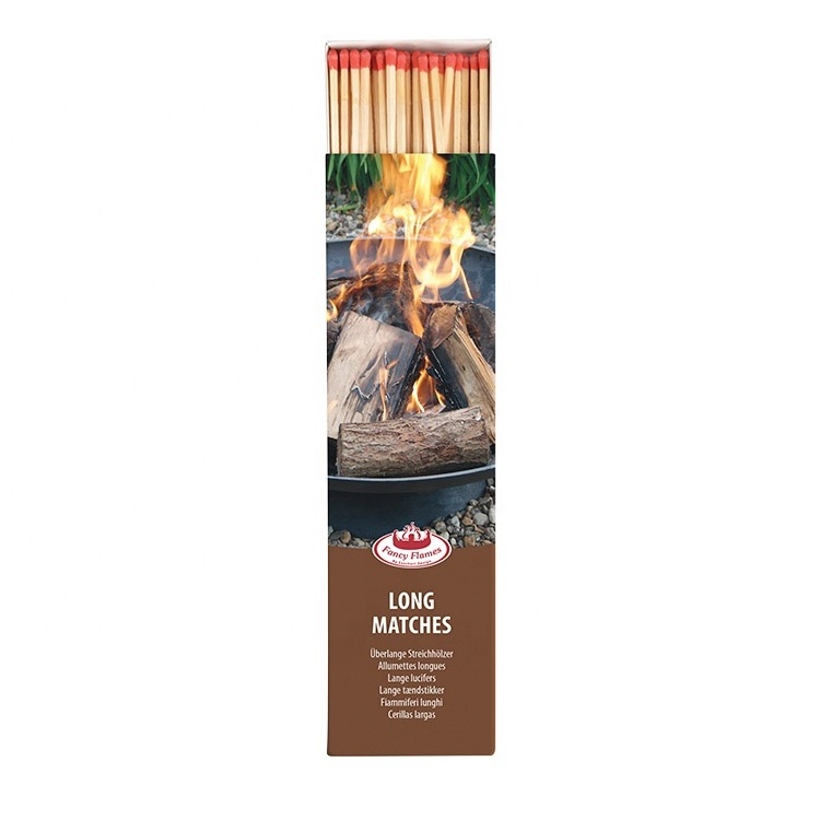 FF41 Esschert Design Wholesale Long Fireplace Matches Displaybox Long Sticks Safety Matches