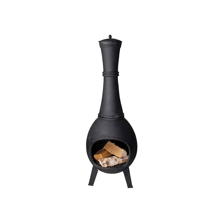 chimineas outdoor fireplace wood burning high height beer shape steel fire pit with chimney terrace heater outdoor