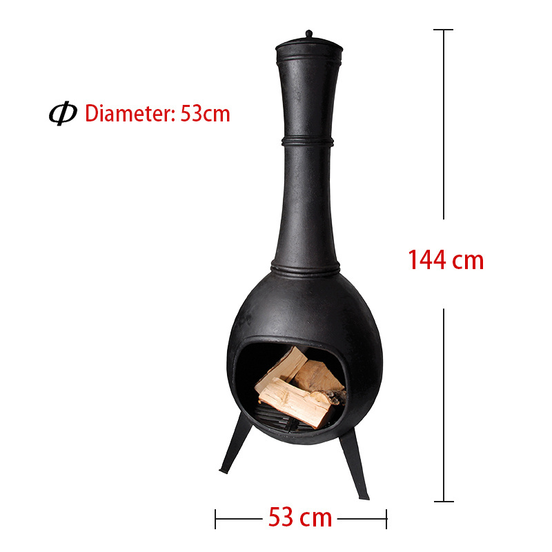 Esschert Design Garden Metal Beer Bottle Shaped Fire Pit outdoor fire pit