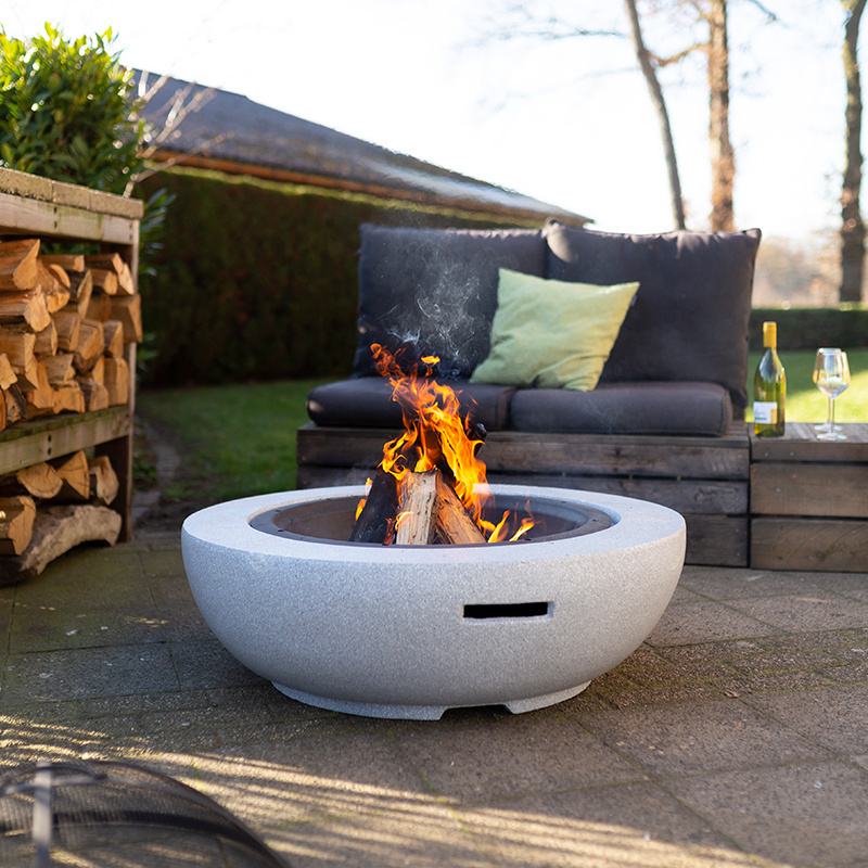 Esschert Design Sturdy and durable big  deep fire bowl for outdoor garden fire pit