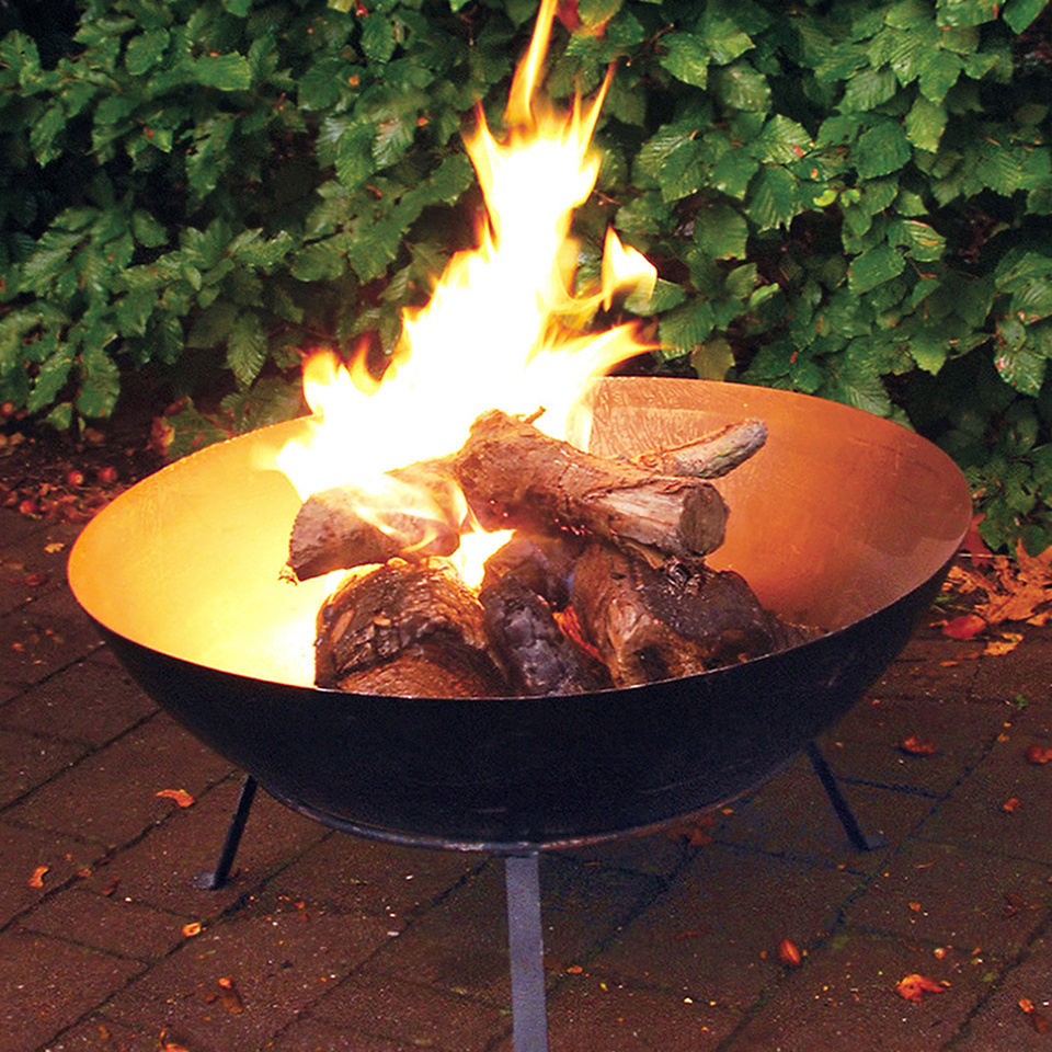 Esschert Design FF114 Price competitiveness pit sphere fire metal corten steel fire pit bowl 23.2 inch fire pit burner