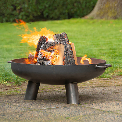 Esschert Design FF241 outdoor fire pit, outdoor steel fire pit bowl, smokeless wood fire pit