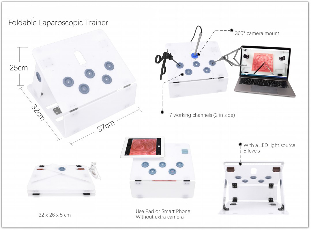 Factory price medical laparoscopic trainer box laparoscopic endo trainer laparoscopic simulator trainer