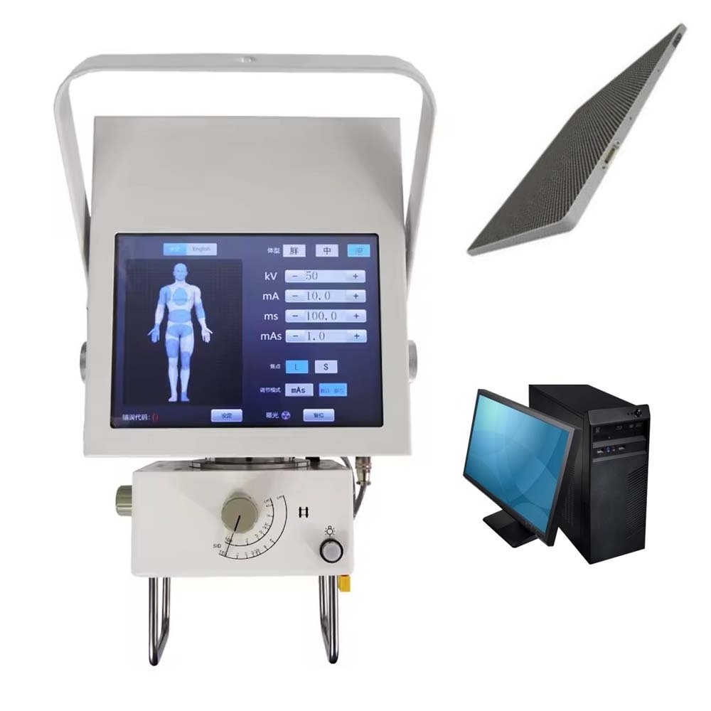 Medical Radiology Diagnostic Equipment 5.3Kw Dr X Ray System Mobile Digital Veterinary Xray Machine