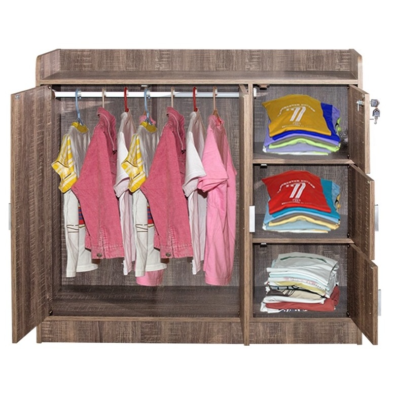 New Arrival Wardrobe for Children Bedroom Kids Clothes Cabinet with Doors and Lock ES-CW2011