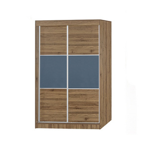 Hot Sale Multi-use Closet for Bedroom Cascio Wardrobe Closet with Doors 120cm W4096 Walnut + Graphite Grey