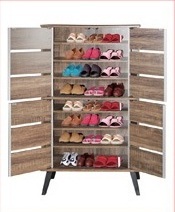 Large Capacity Tall Shoe Rack Cabinet with 4 Doors SC1114PM Multi Layer From Malaysia Manufacturer