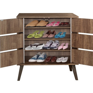 Factory Wholesale Entryway Shoe Storage 4 Layers 2 Doors SC1112 Shoes Cabinet For Home