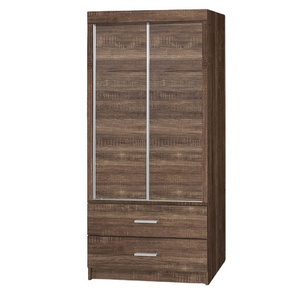 Clothes Hanging Closet with Drawer Bedroom Wardrobe Furniture with Aluminium Frame W212