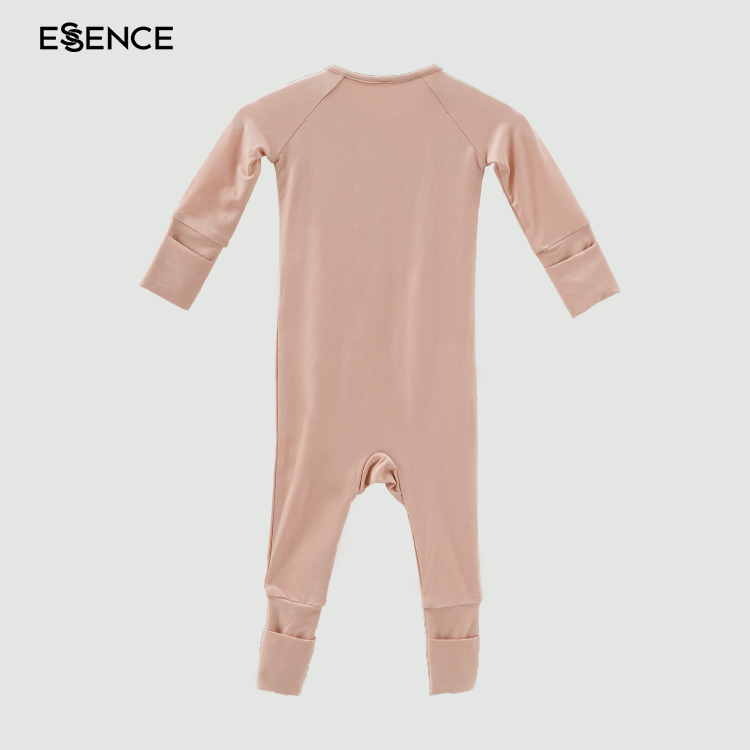 New Hot Sales Bamboo Custom Solid Infant Kid Pajamas Soft Breathable Baby Clothes Zipper Ruffle Baby Rompers