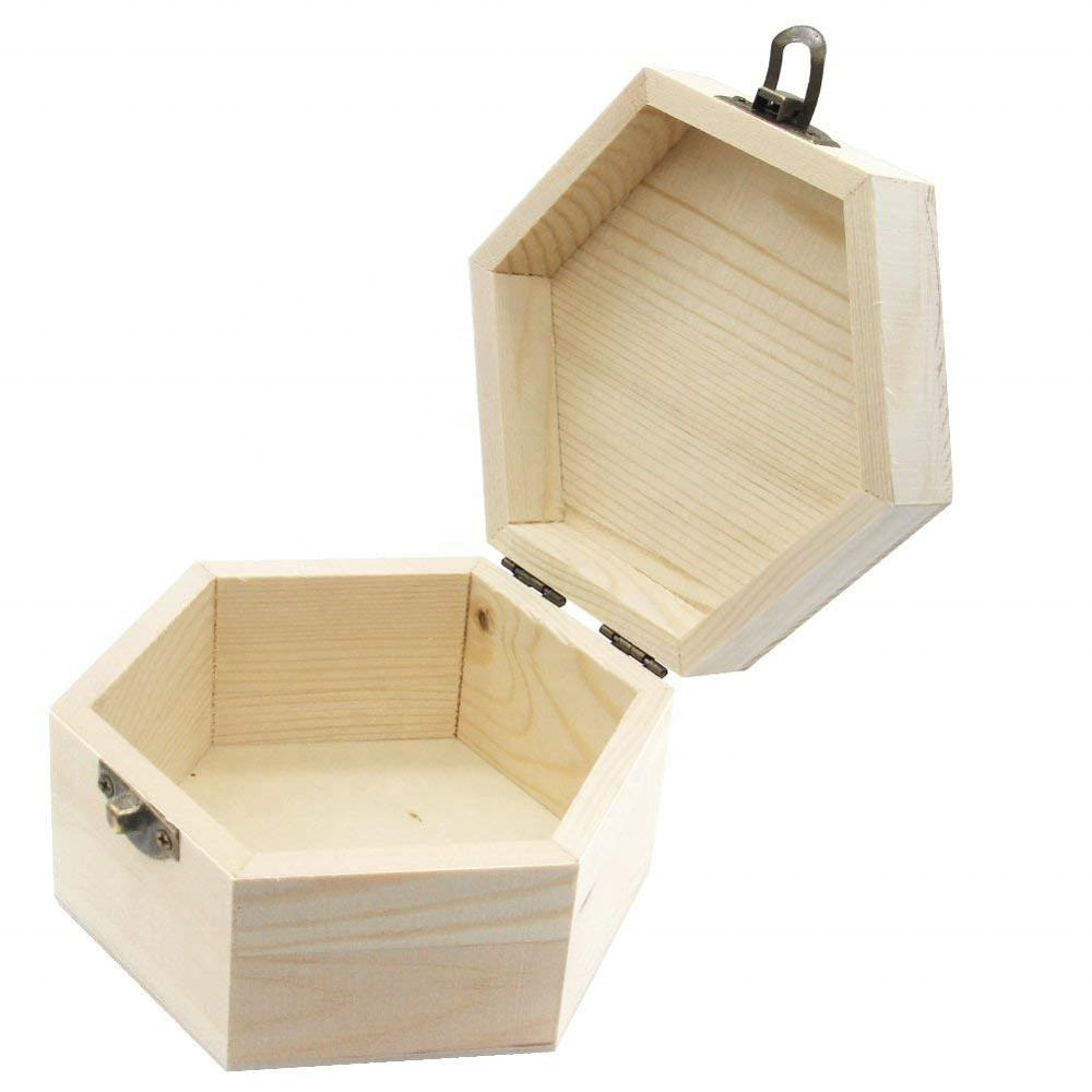 Mini Pendant With Hinged Lid Hexagon Rustic Nesting Crates Sublimation Square Hinged Jewellery Ring Wood Box