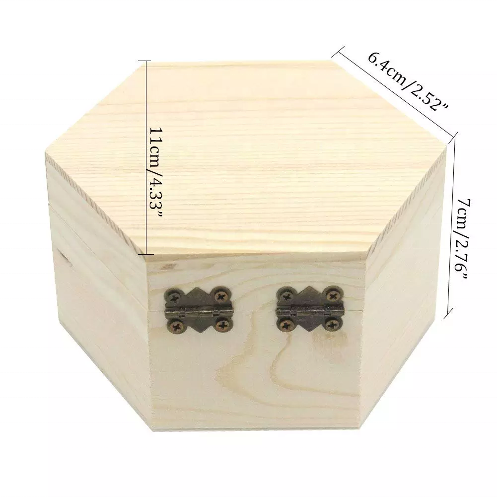 Mini Pendant With Hinged Lid Hexagon Rustic Nesting Crates Sublimation Square Hinged Jewellery Ring Wood Box