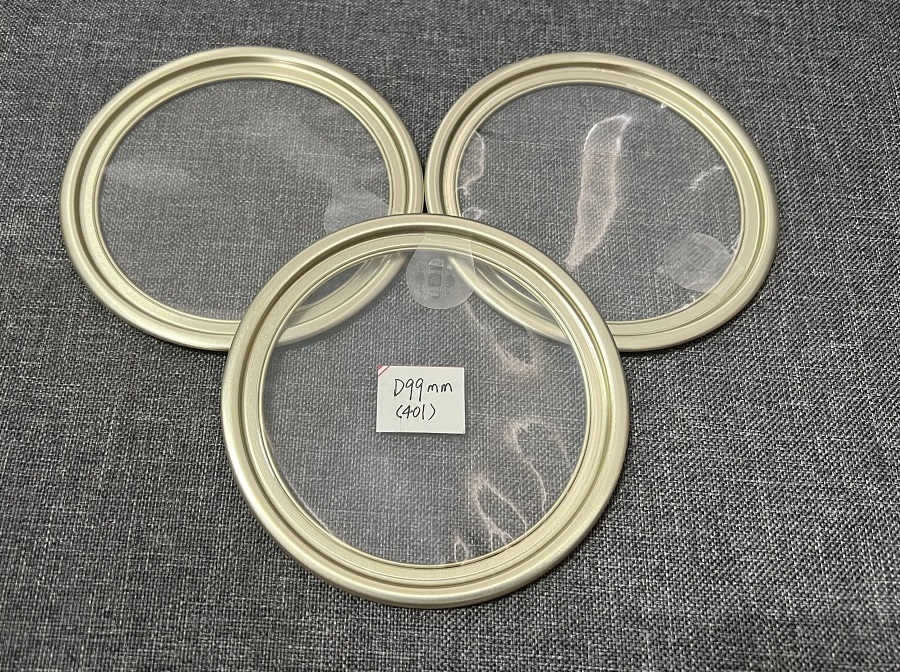 401 D99MM Clear Membrane Dry Goods Easy Peel Off Lids Transparent Film Cooking Easy Tear Cover with Aluminum Ring