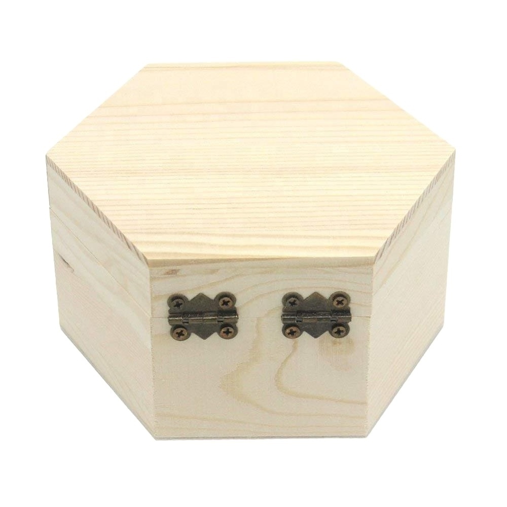 Mini Pendant With Hinged Lid Hexagon Rustic Nesting Crates Sublimation Square Hinged Jewellery Ring Wood Box