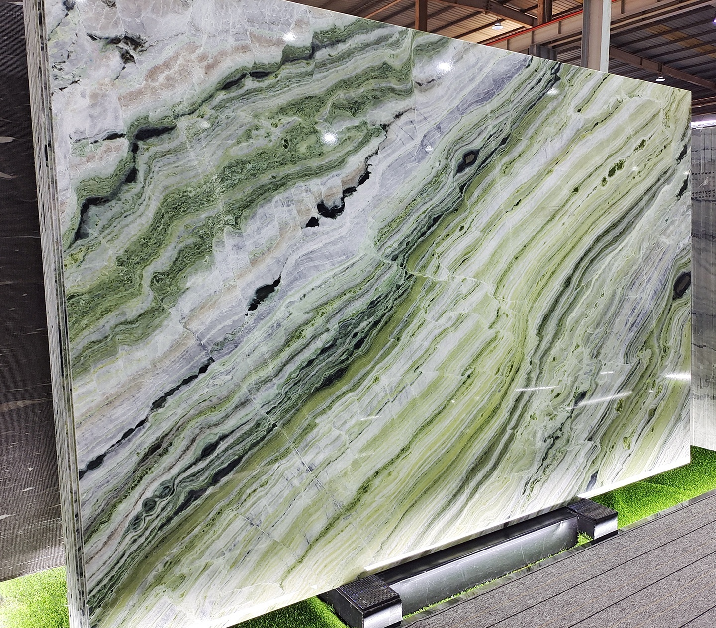 Natural Stone Riggio Verde Shangri La River Jade Green Marble for Countertops Wall and Floor Decoration