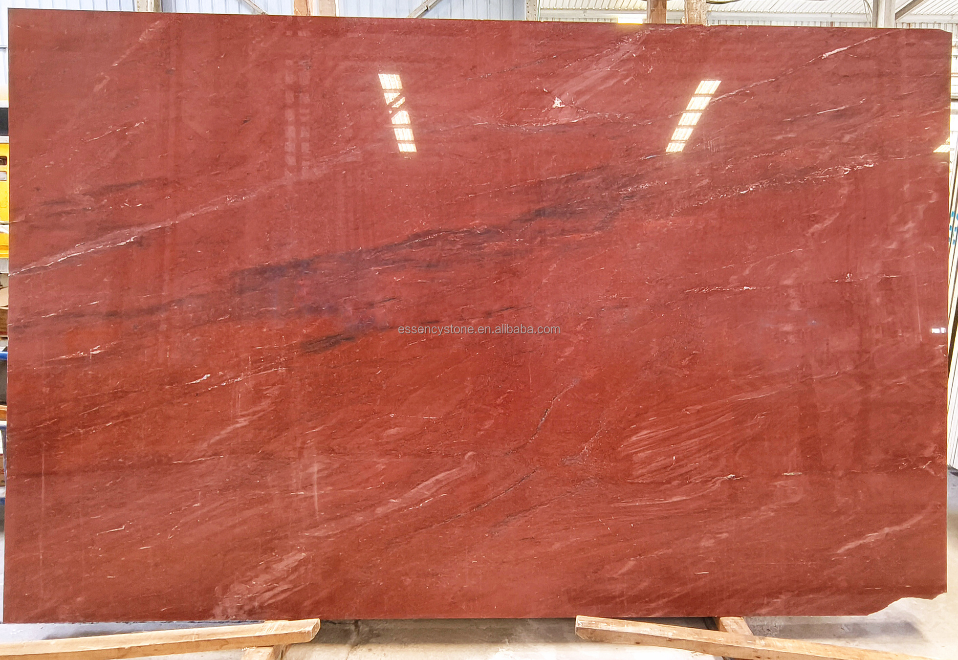 Rhodium Luxury Red Marble Slabs, Dark Red Quartzite Slabs for Bar Counter