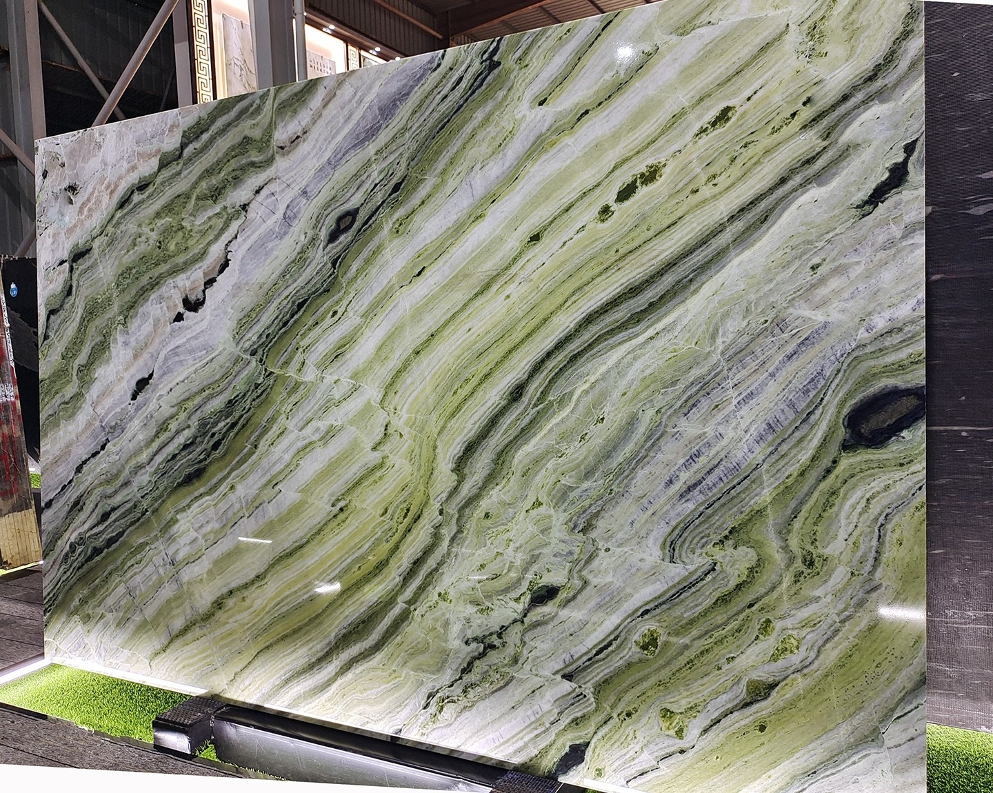 Natural Stone Riggio Verde Shangri La River Jade Green Marble for Countertops Wall and Floor Decoration